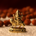 Shri Ganeshji Sawari Idol/Murti in Pure Brass