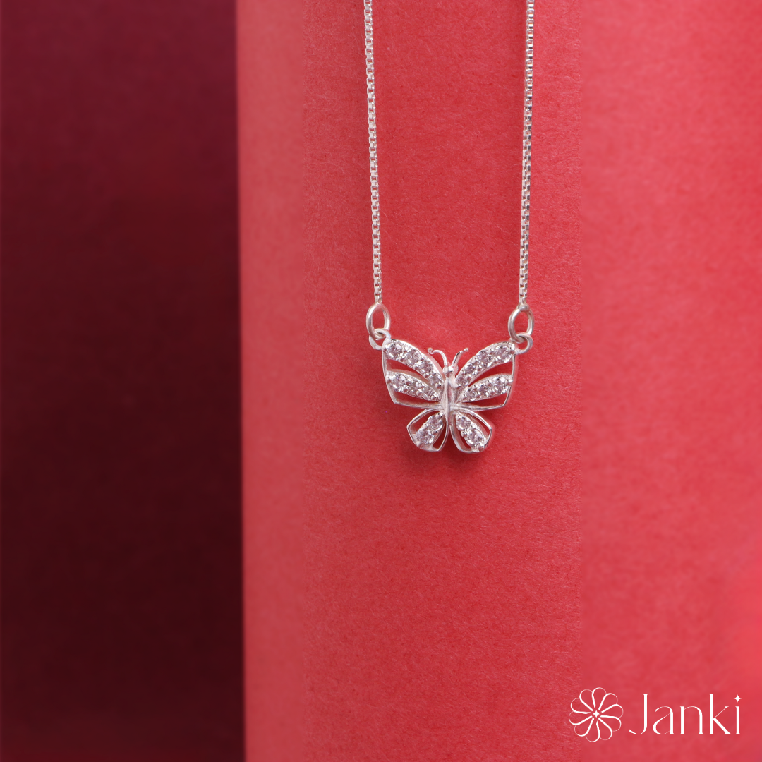 Winged Solitaire Necklace