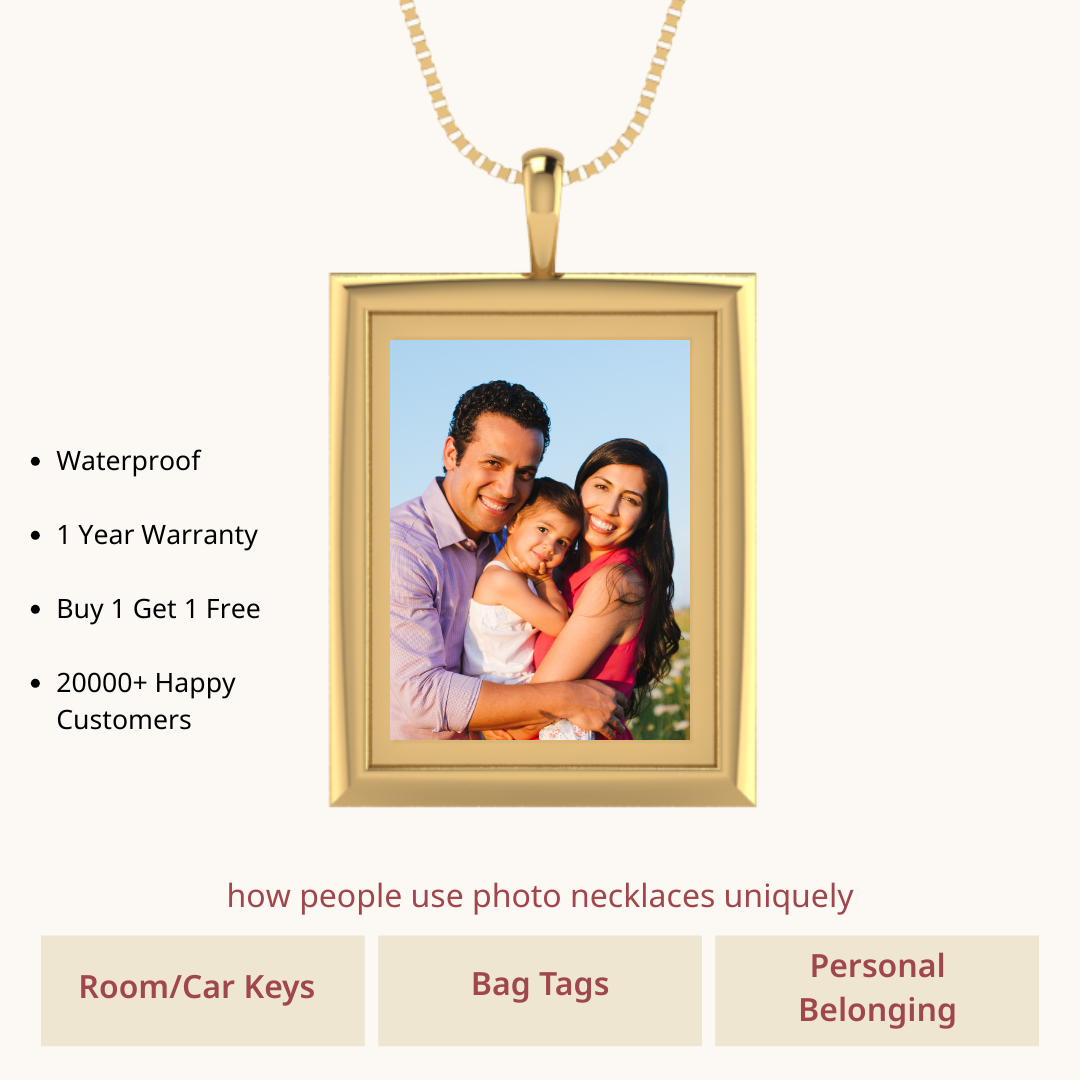 Portraits in Gold Photo Pendant