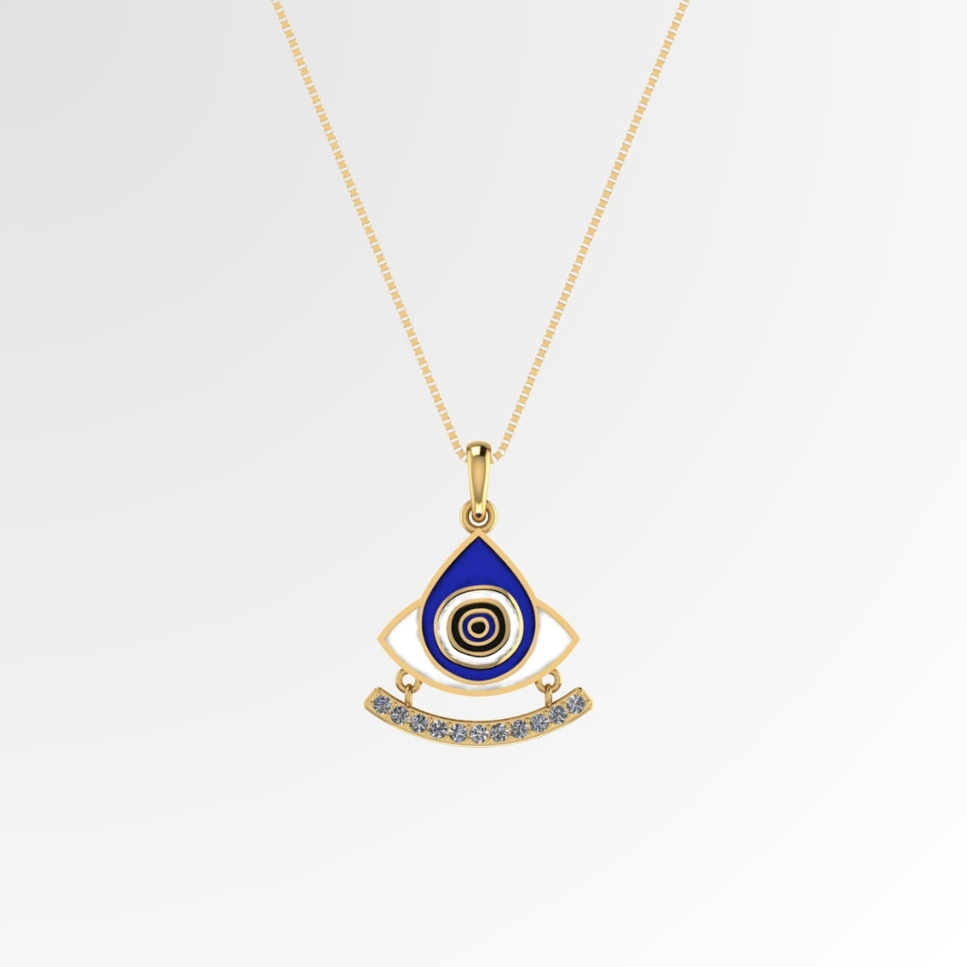 Aura Armor Evil Eye Necklace with chain