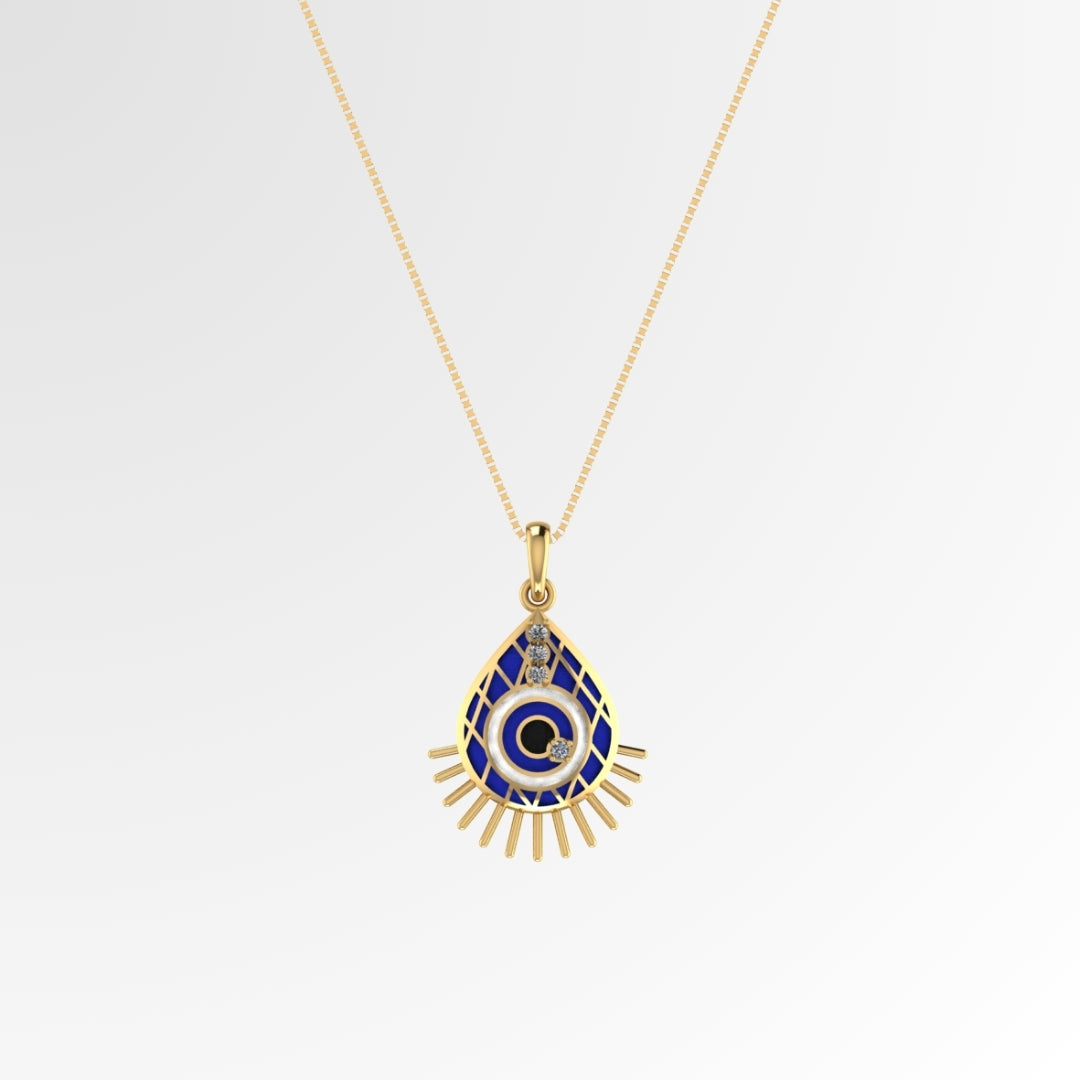 Stay Seen Evil Eye Necklace with chain
