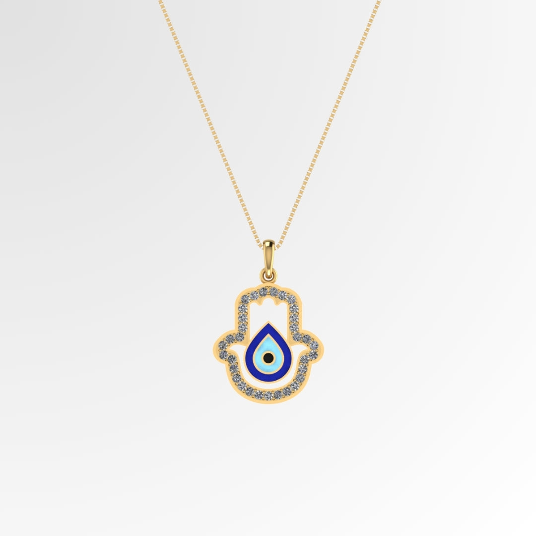 Look Twice Evil Eye Necklace with chain