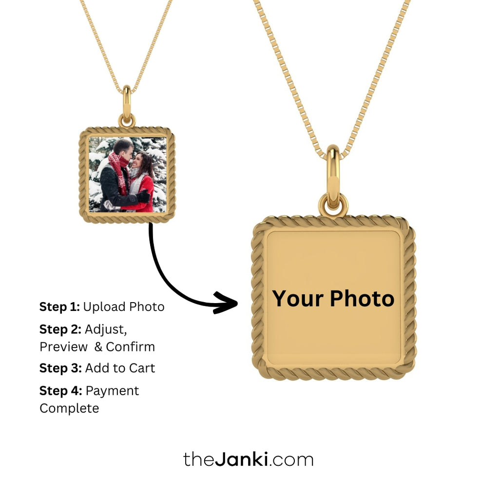 Personalise Happy Photo Necklace