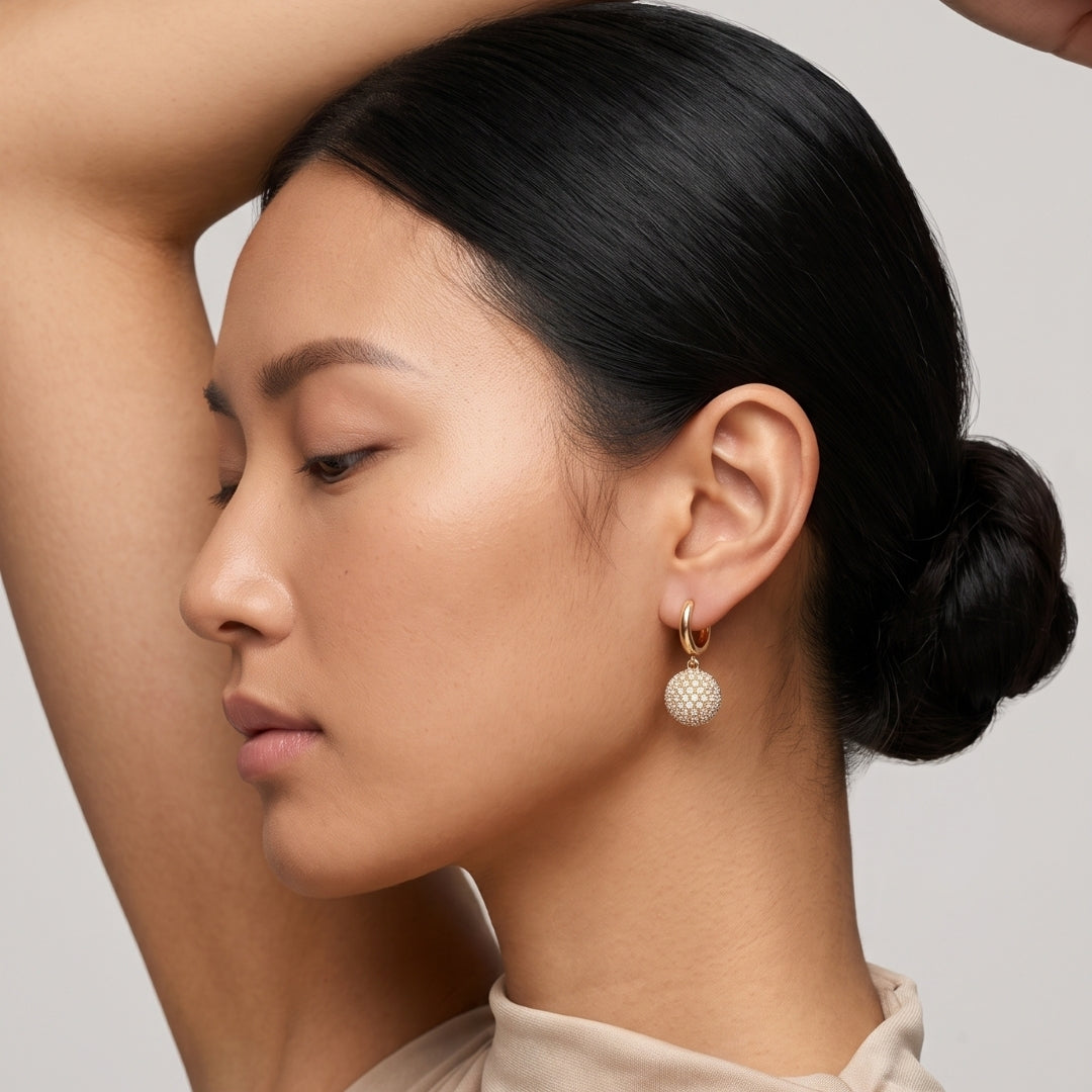 Sparkling Disk Earrings