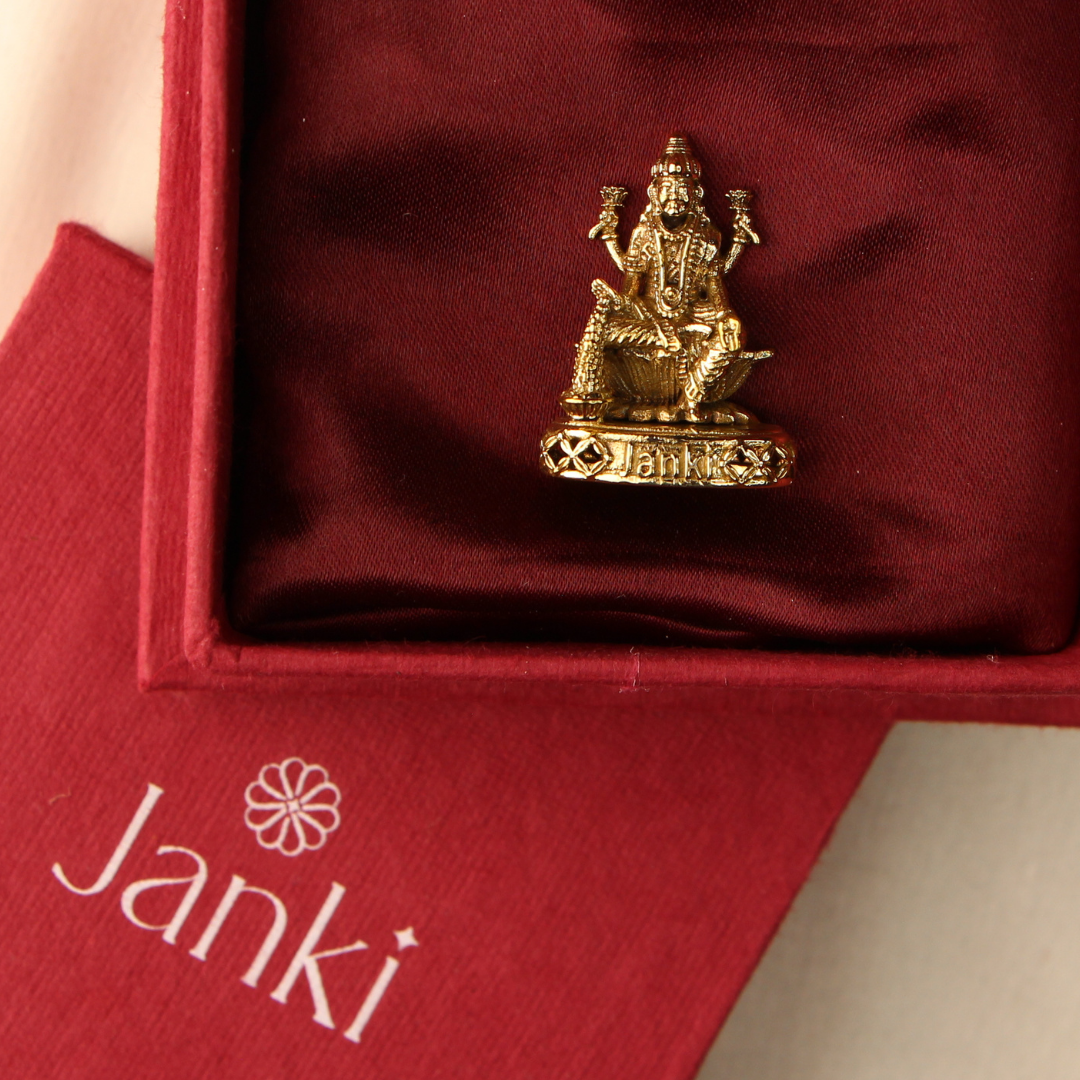 Shri Mahalakshmiji Idol/Murti in Pure Brass