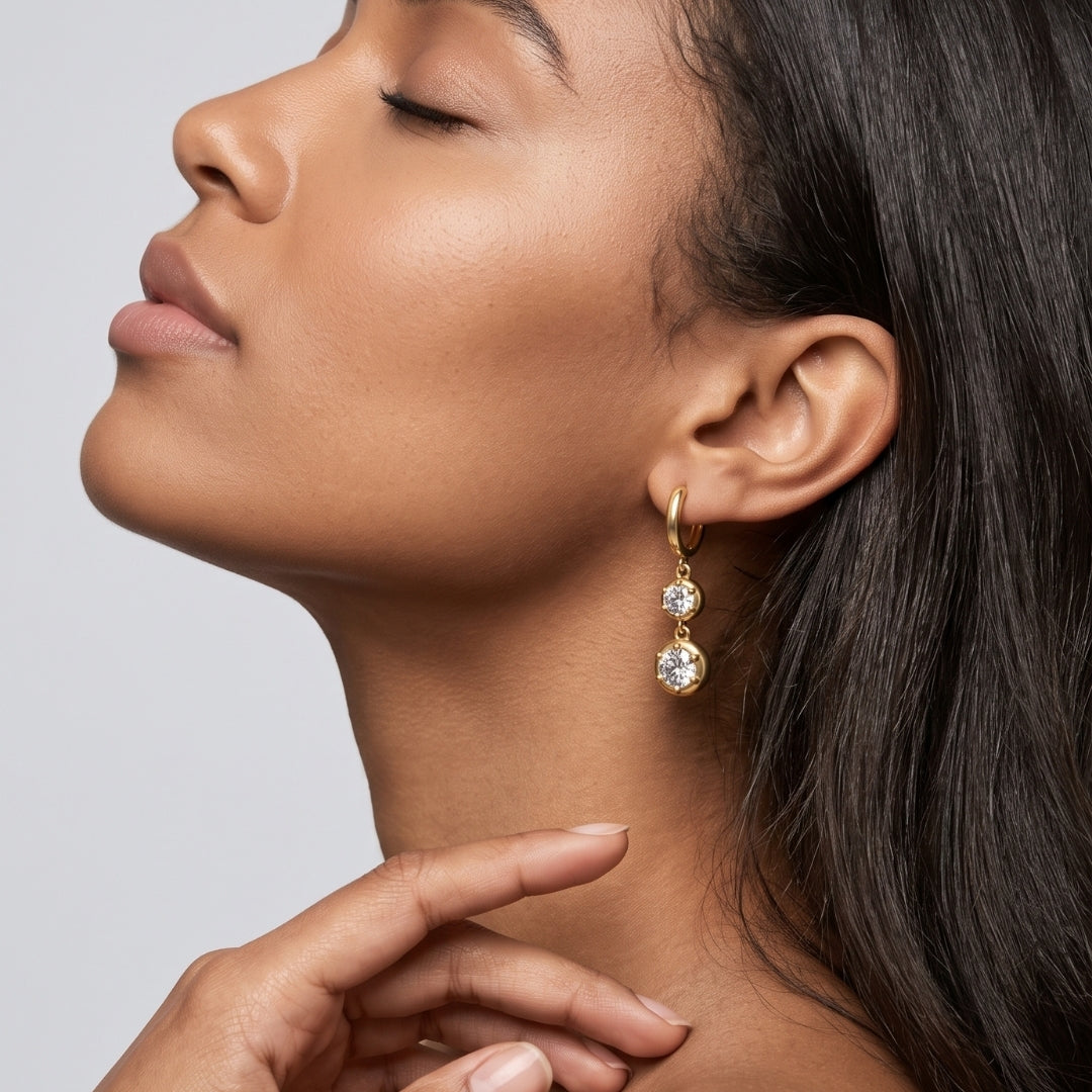 Graduating Diamond Solitaire Earrings