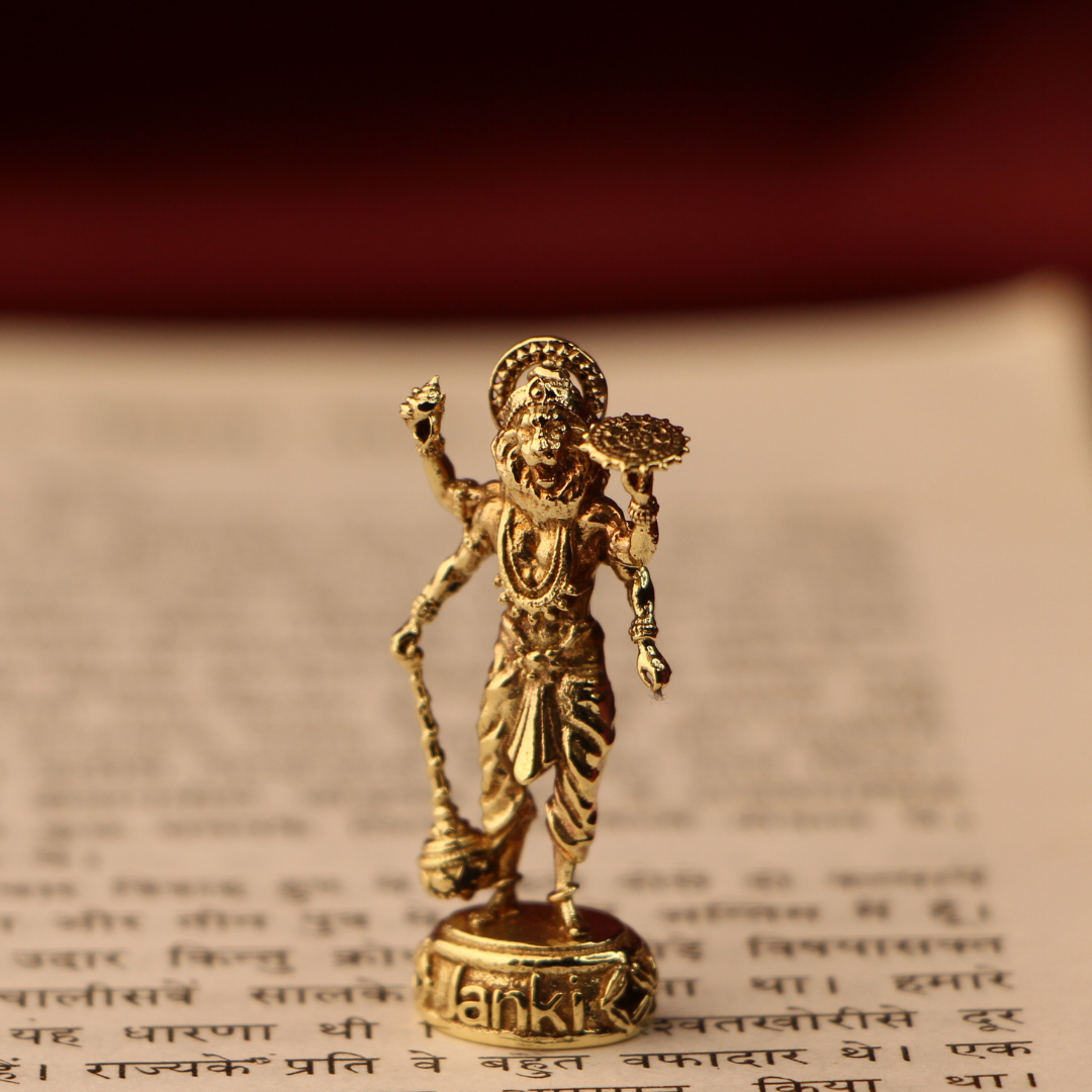Shri Narsimha Idol/Murti in Pure Brass
