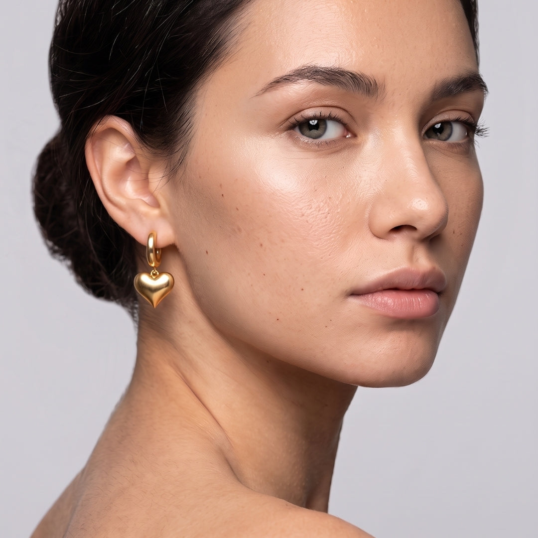 Heartly Dangling Drop Earrings
