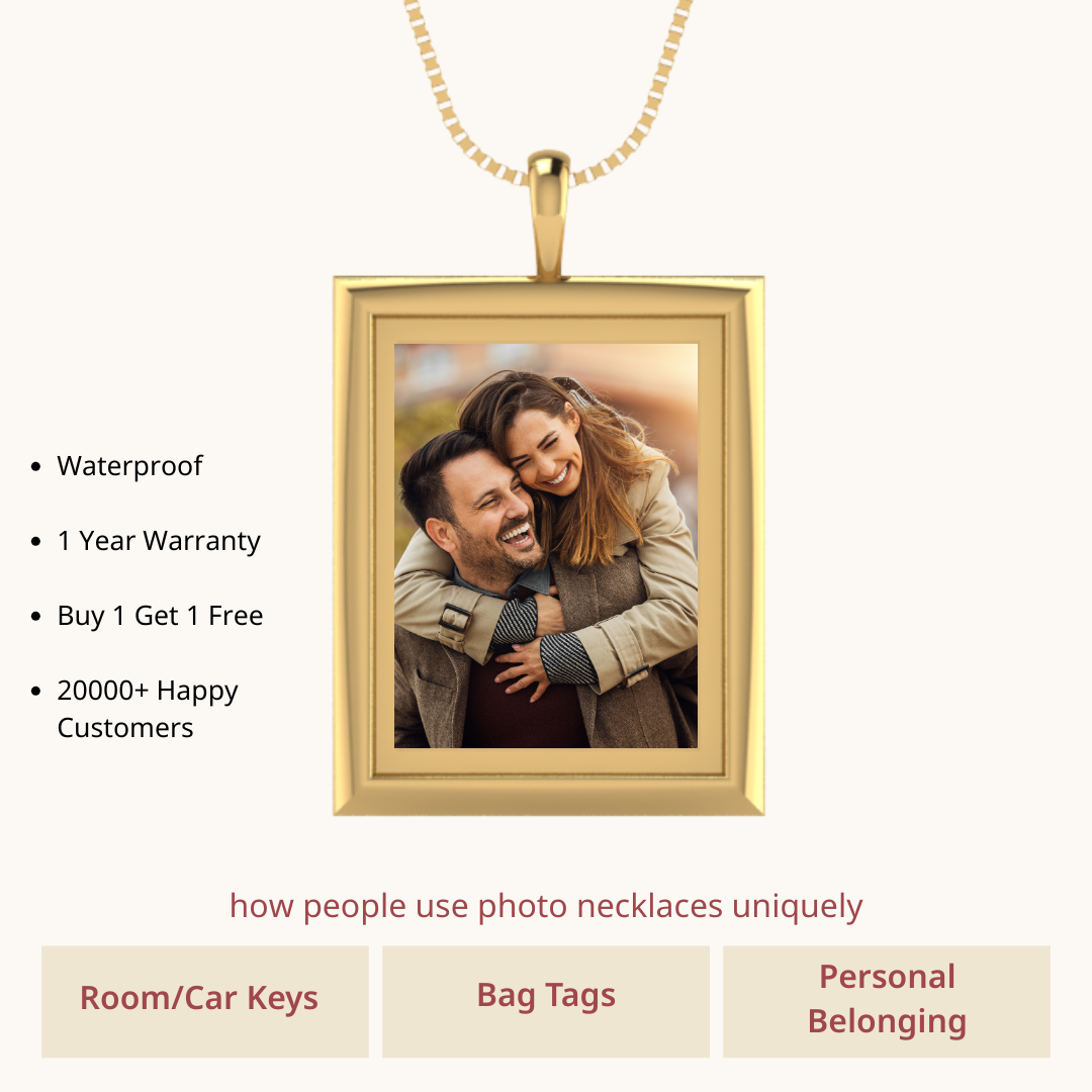 Portraits in Gold Photo Pendant