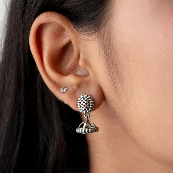 Janki Sunflower Jhumki Earrings