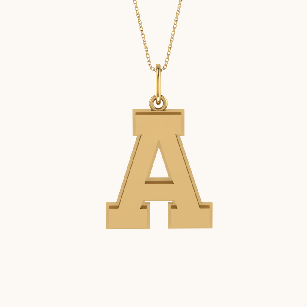 Dribble Initial Necklace with chain ( A to Z Available)