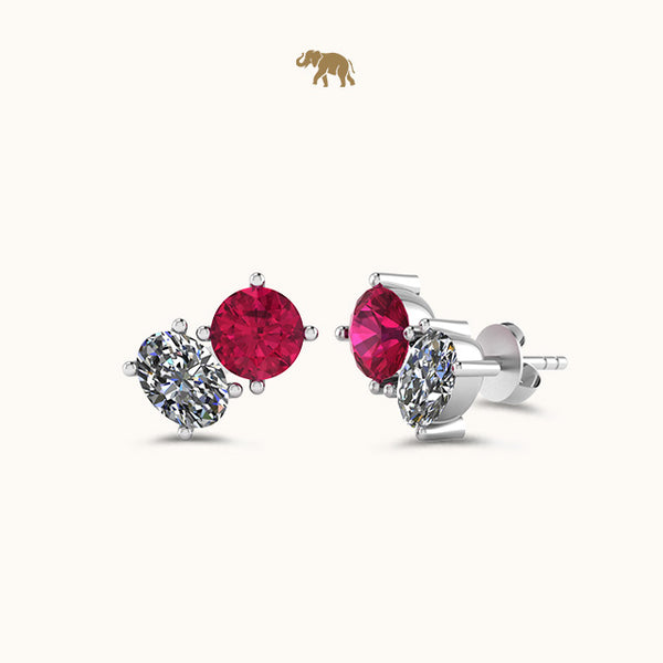 Ruby Toi Moi Oval Earrings