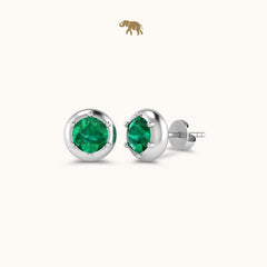 Classic Silver Solitaire Diamond Studds