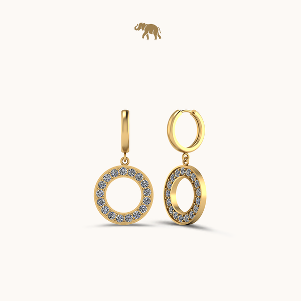 Eternity Circle Dangling Earrings