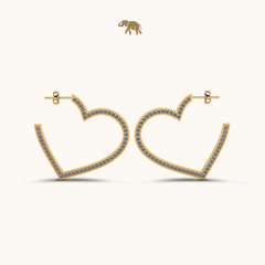 Dazzling Heart Hoops