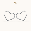 Dazzling Heart Hoops