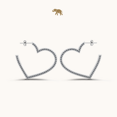 Dazzling Heart Hoops