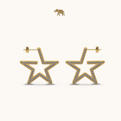 Dazzling Star Hoops