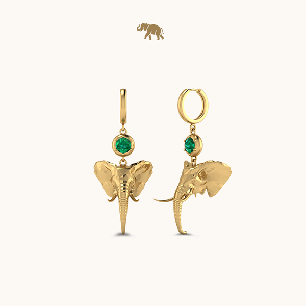 Jambo Emerald Dangling Earrings