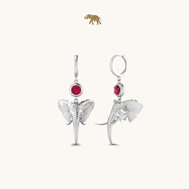 Jambo Ruby Dangling Earrings