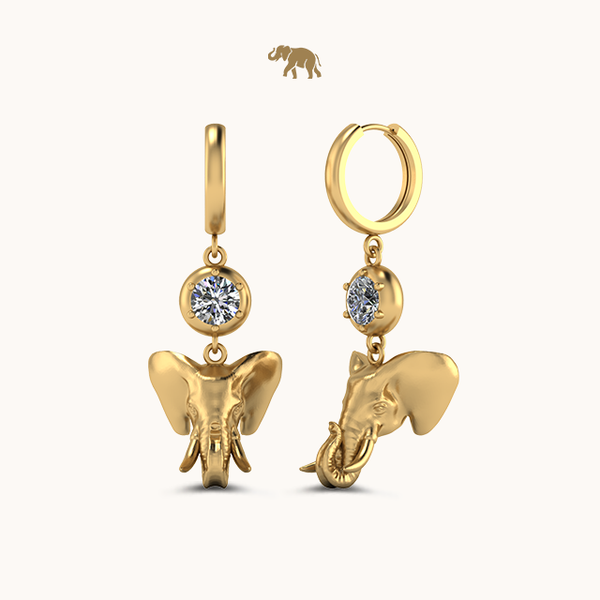 Jambo Happy Solitaire Dangling Earrings