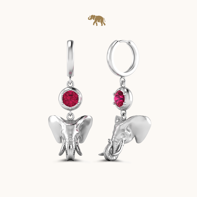 Jambo Happy Ruby Dangling Earrings