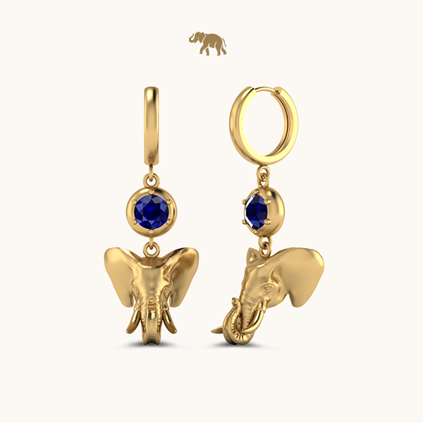 Jambo Happy Sapphire Dangling Earrings