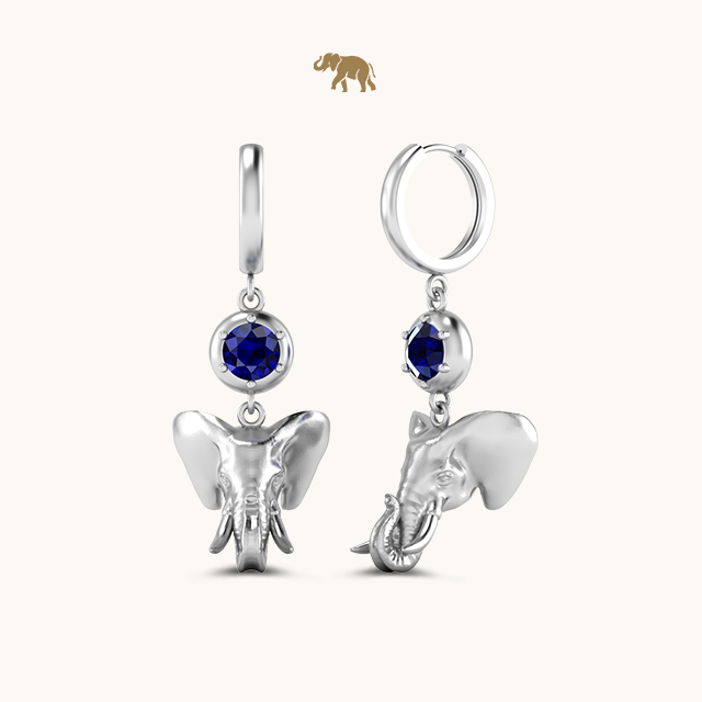 Jambo Happy Sapphire Dangling Earrings
