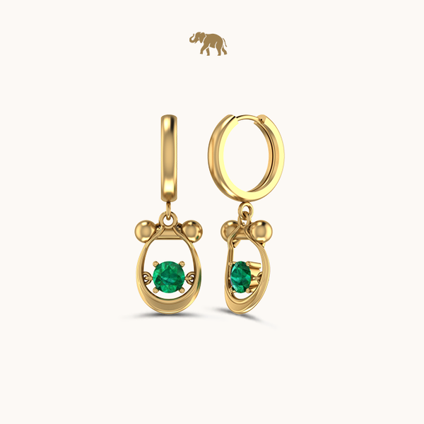 Dancing Emerald Earrings