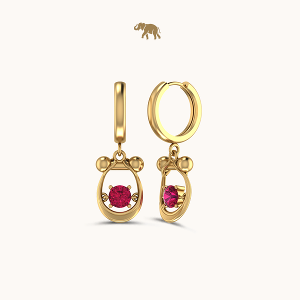 Dancing Ruby Earrings