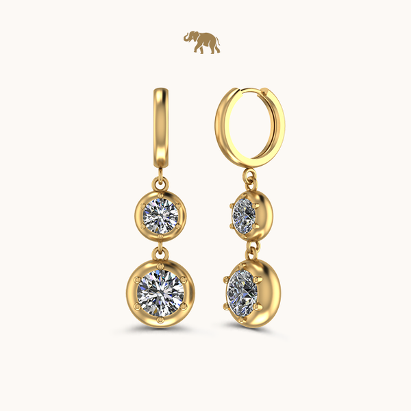 Graduating Diamond Solitaire Earrings