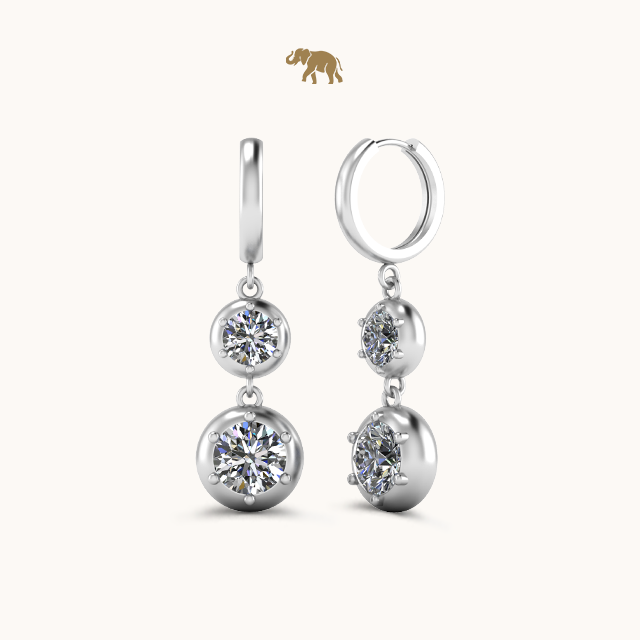 Graduating Diamond Solitaire Earrings