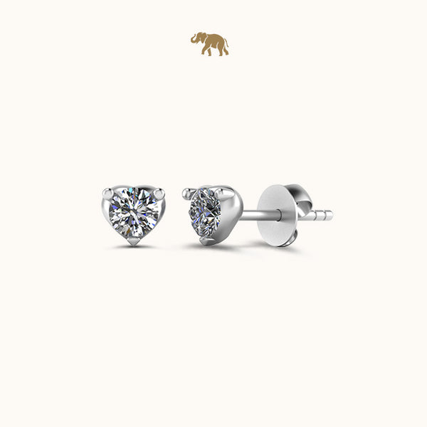 Forever Gold Heart Diamond Studds