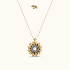 Marigold Necklace with chain by Arushaa