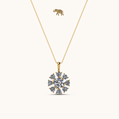 Lucky Solitaire Necklace with chain by Arushaa