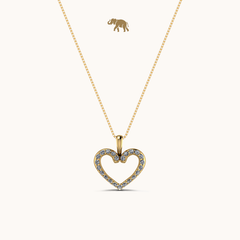 Dazzling Heart Necklace with chain by Arushaa
