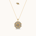 Grand Sunflower Necklace with chain by Arushaa