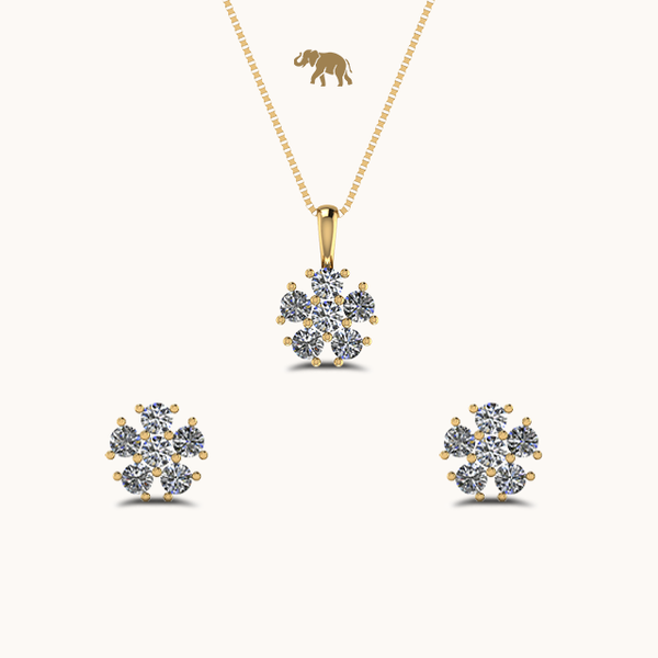 Lucky Petal Earrings & Necklace Set