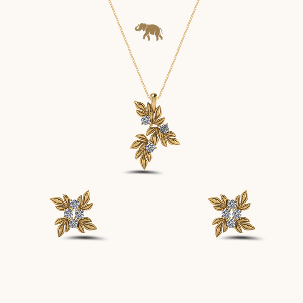 Garden on Noor Earrings & Necklace Set