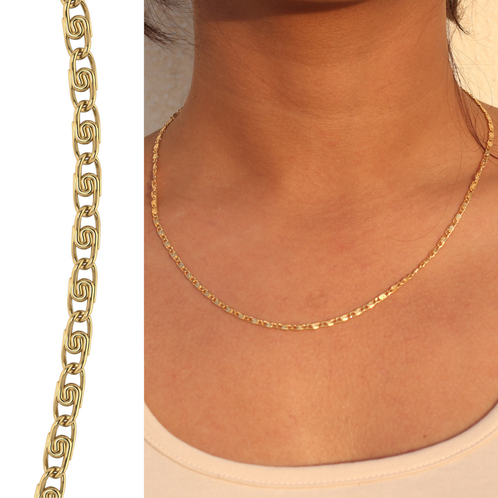 Unique Designs Pure 925 Silver Waterproof gold plated chains for daily use