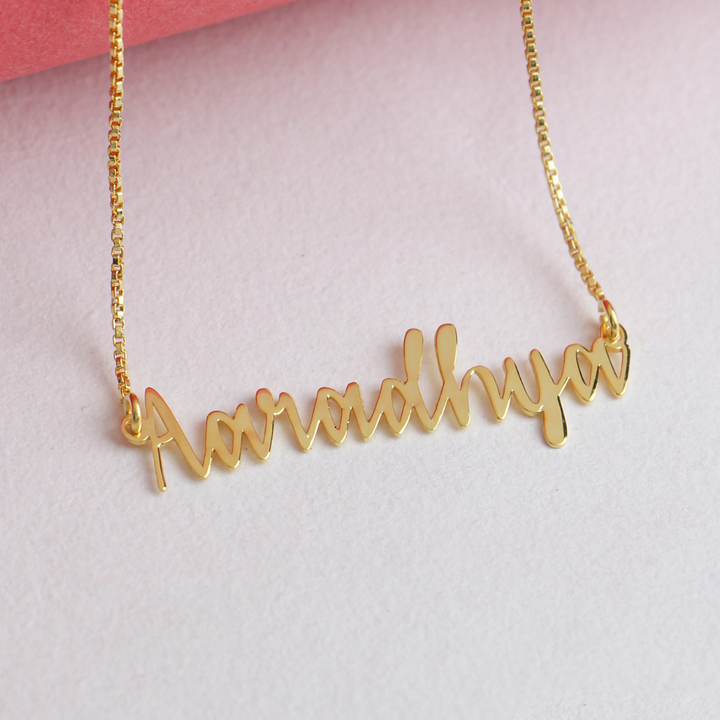 Janki Silver best Dazzling Nova Personalize Name Necklace