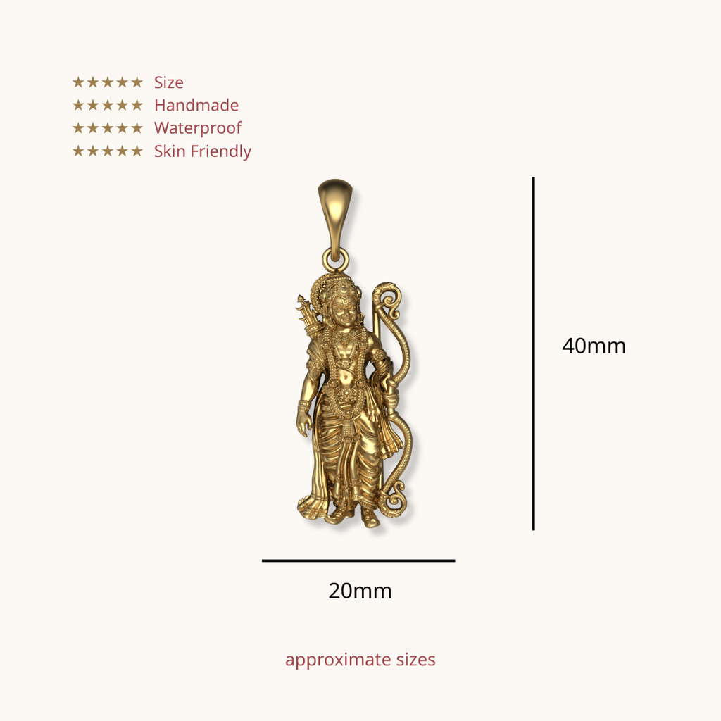 Shri Raghav Ram Pendant in Ashthadhatu