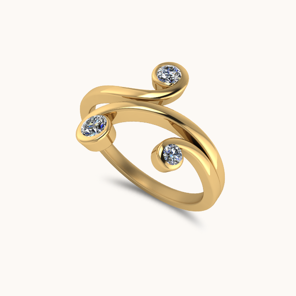 Janki Three Star Ring (Size 7)