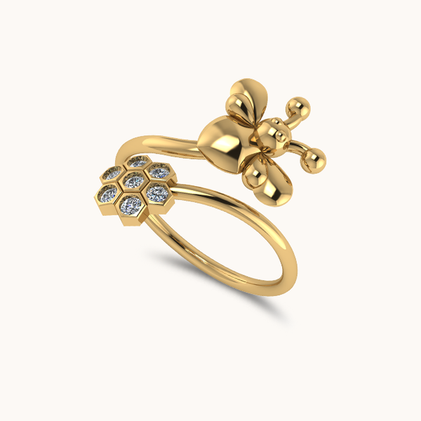 Janki Honey Bee Ring (Adjustable Size)