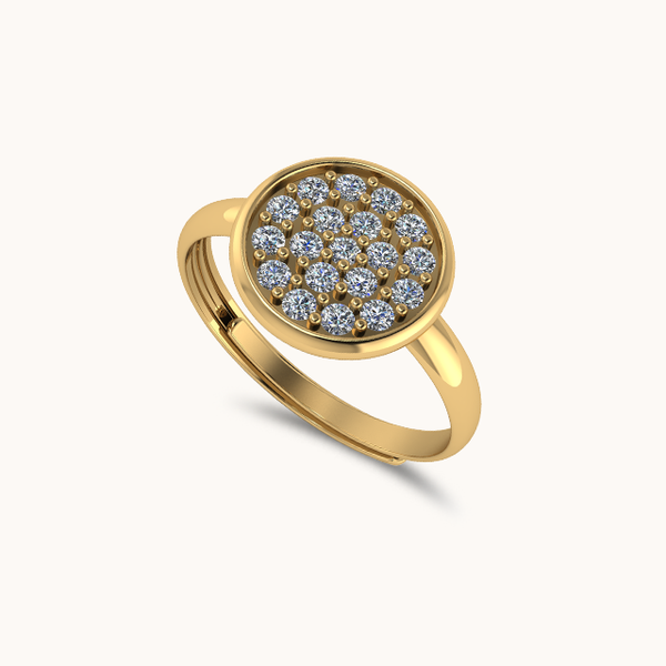 Janki Moon Cluster Ring (Adjustable Size)