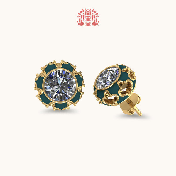 Mogra Jaipur Studd Green