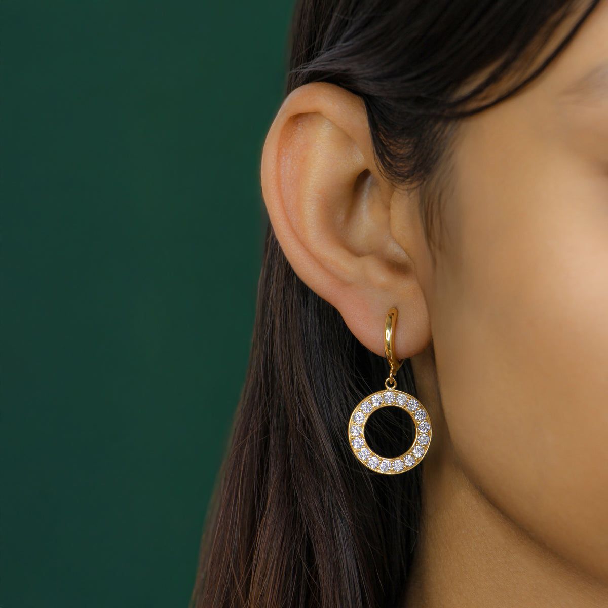 Eternity Circle Dangling Earrings