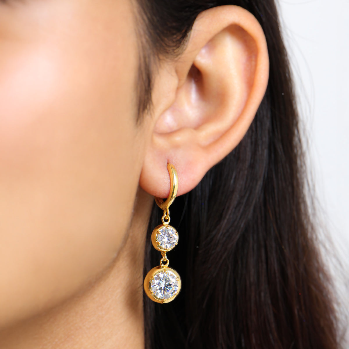 Graduating Diamond Solitaire Earrings