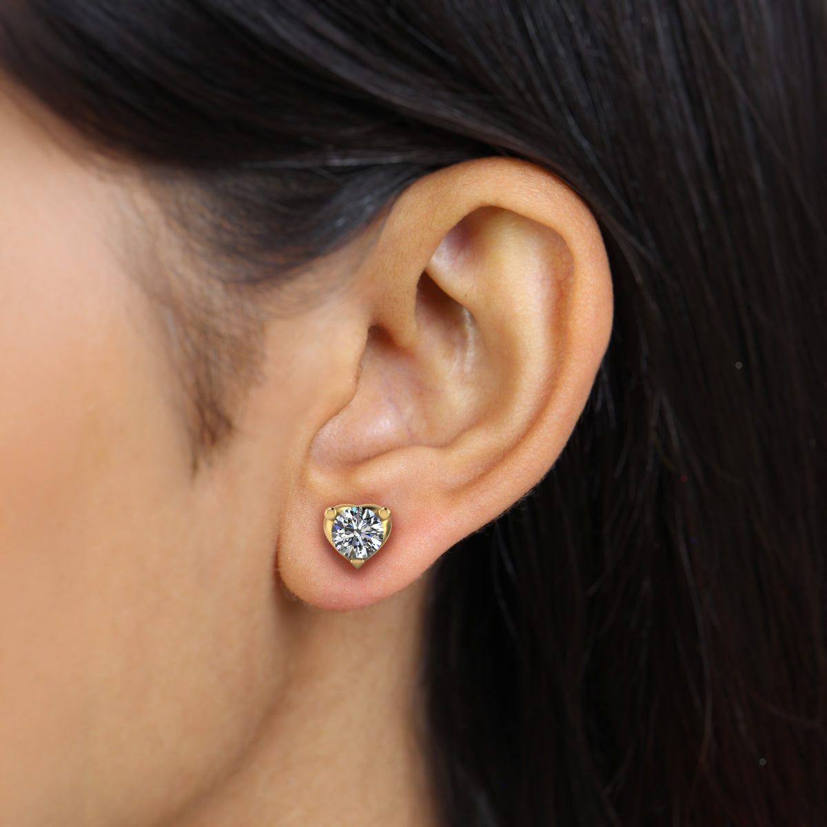Forever Gold Heart Diamond Studds