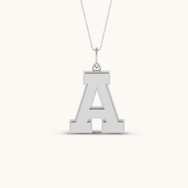 Dribble Initial Necklace with chain ( A to Z Available)